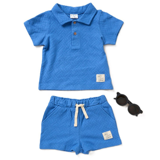 Boys Polo Top, Shorts & Sunglasses Outfit