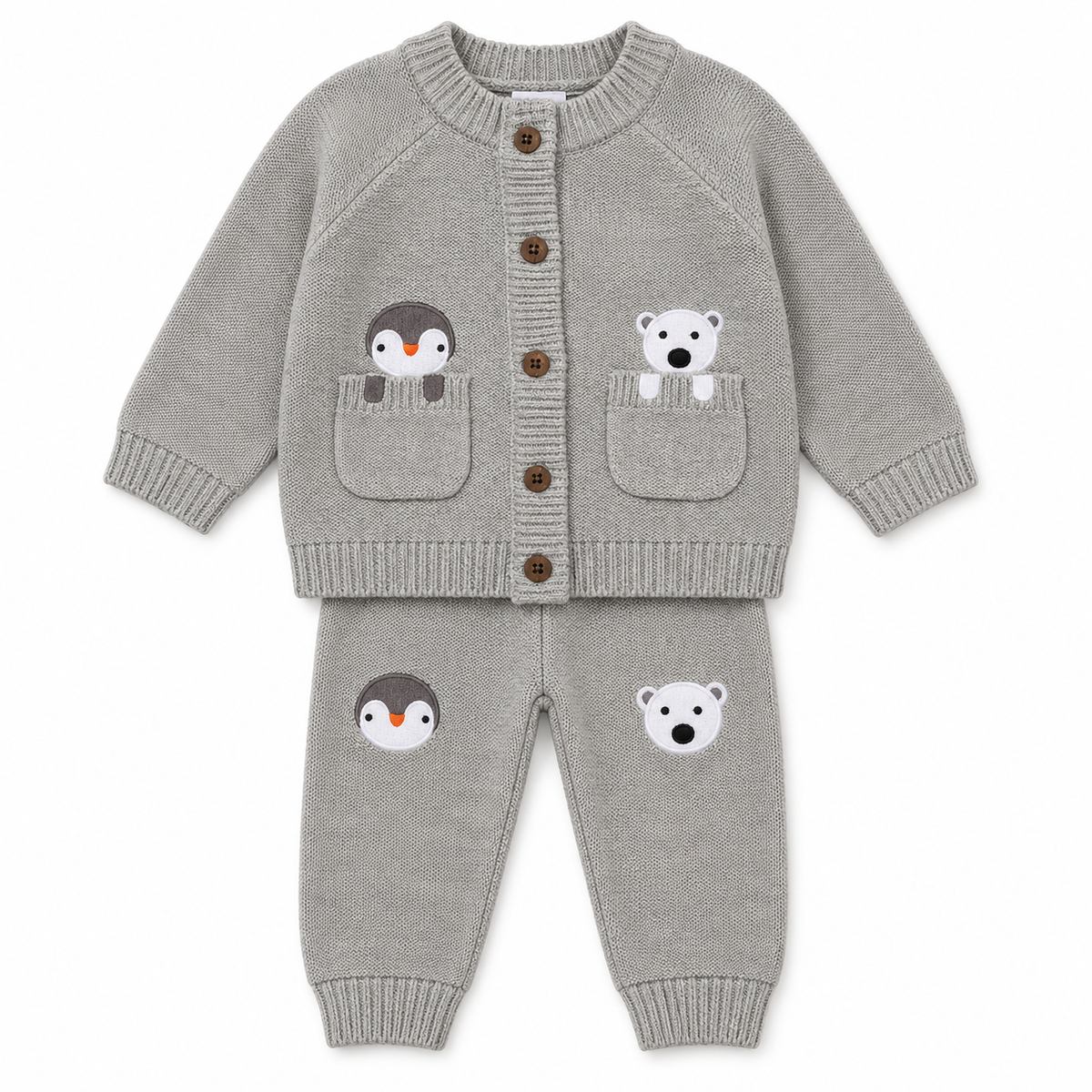 Baby Embroidered Knitted Outfit
