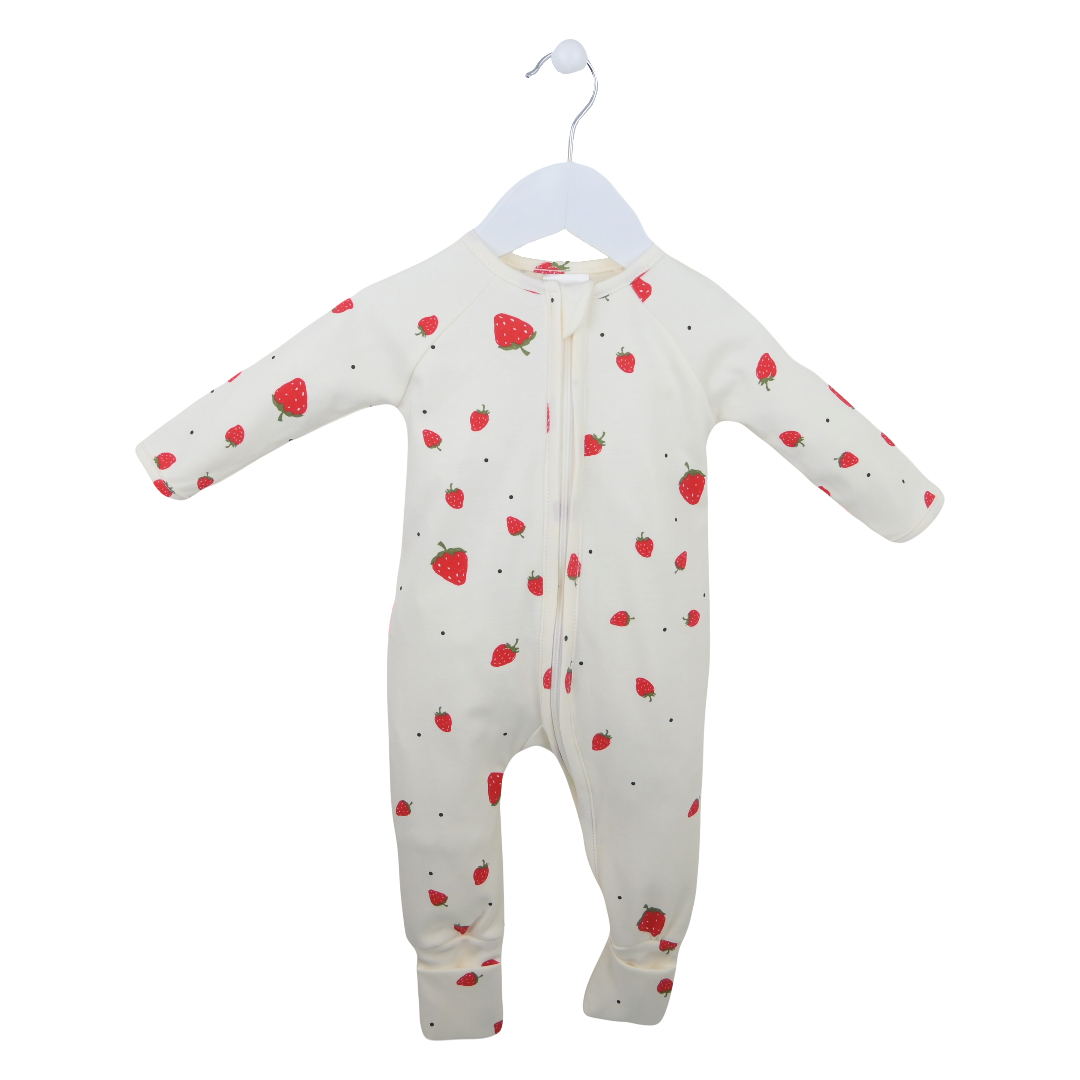 Baby Girls Strawberry Sleepsuit