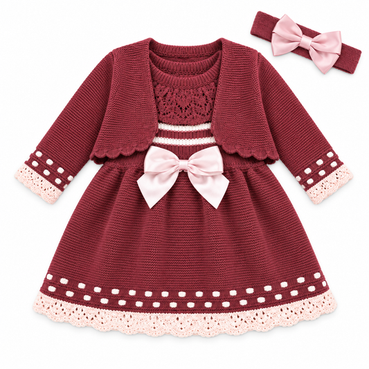 Baby Girls Knitted Dress Outfit