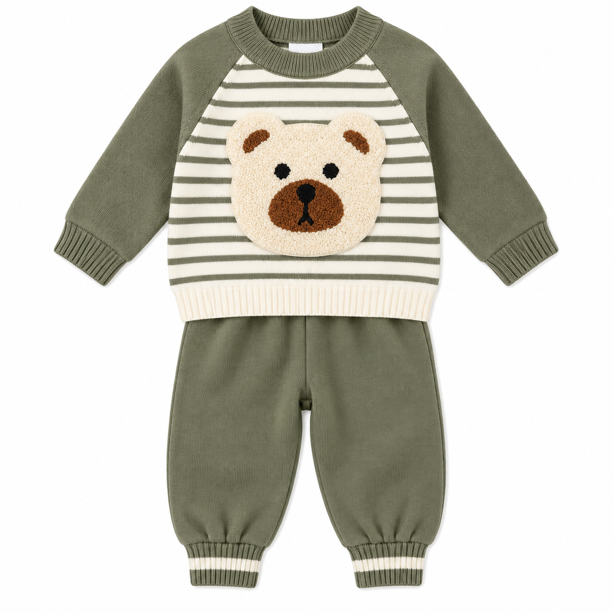 Baby Boys Knitted Teddy Bear Outfit