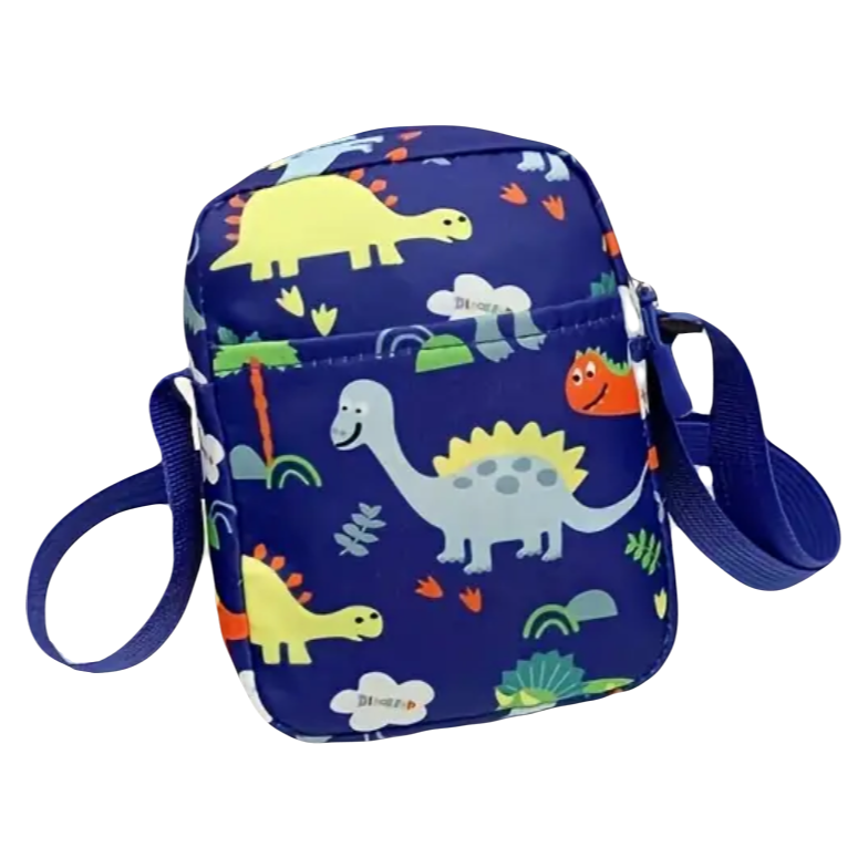 Blue Dinosaur Cross Body Bag