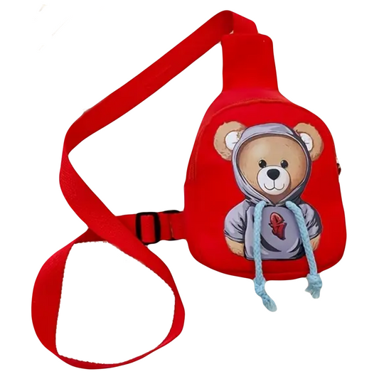 Red Bear Cross Body Backpack