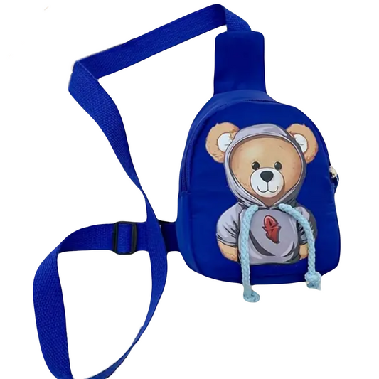 Blue Bear Cross Body Backpack