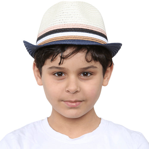 Stripe Design Trilby Hat