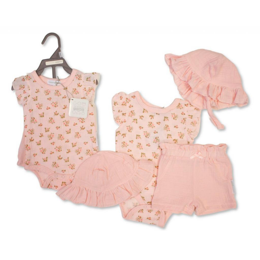 Baby Girls Muslin 3 Piece Outfit
