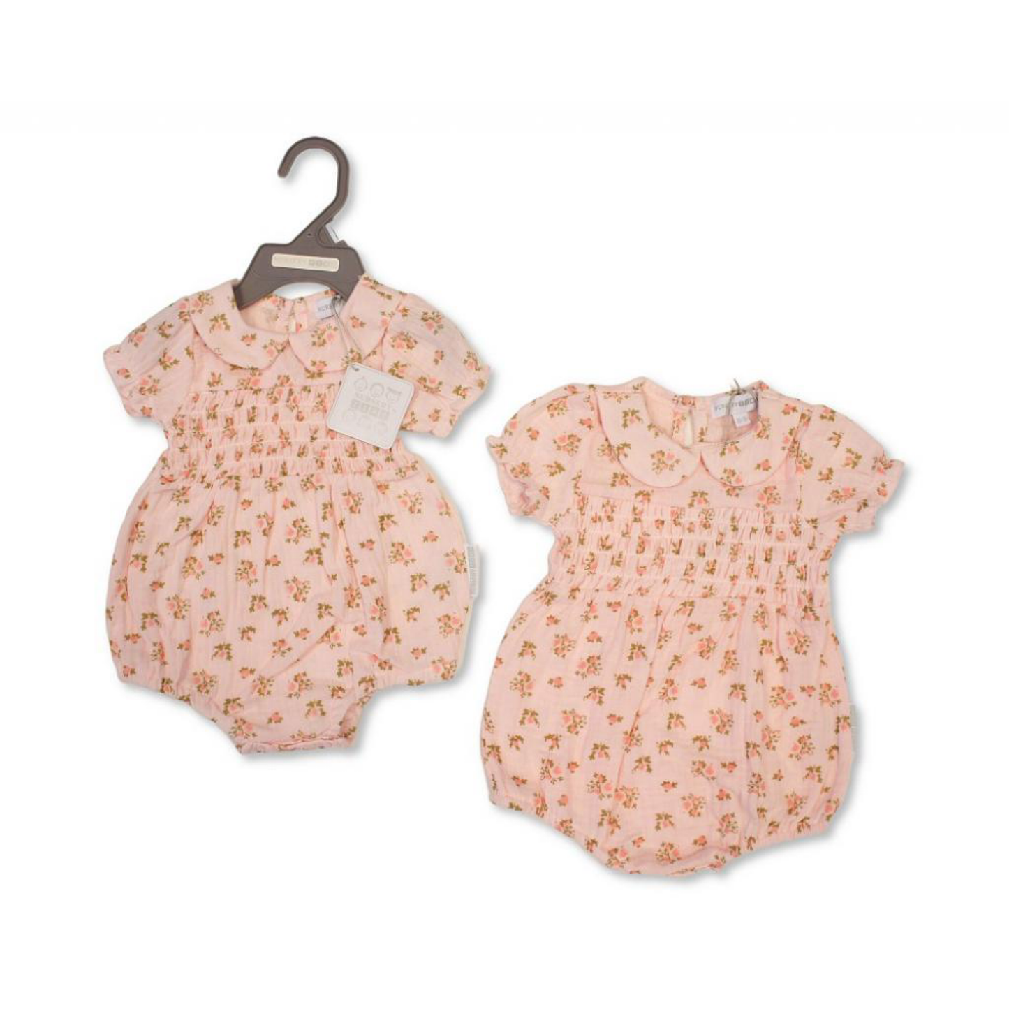 Baby Girls Muslin Floral Rose Romper