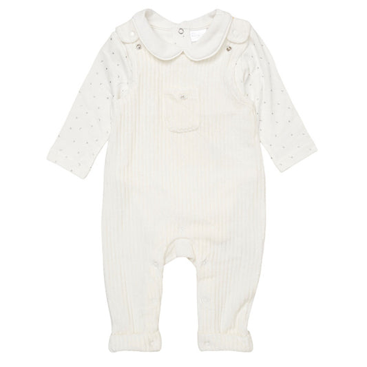Baby Velour Dungaree Outfit
