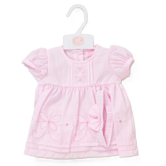 Baby Girls Dress with Headband & Knickers
