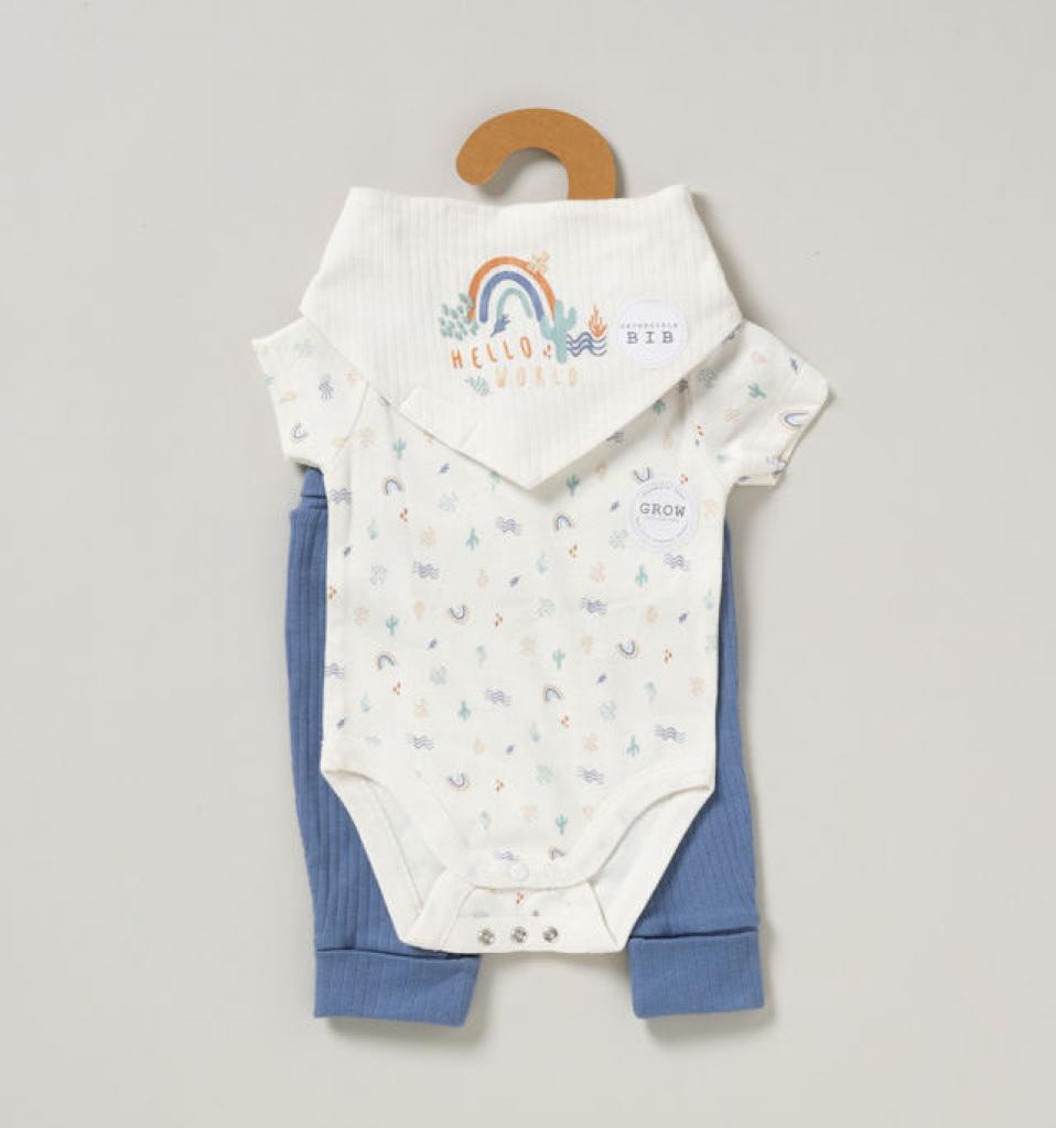 Baby Boys Organic 3 Piece Outfit