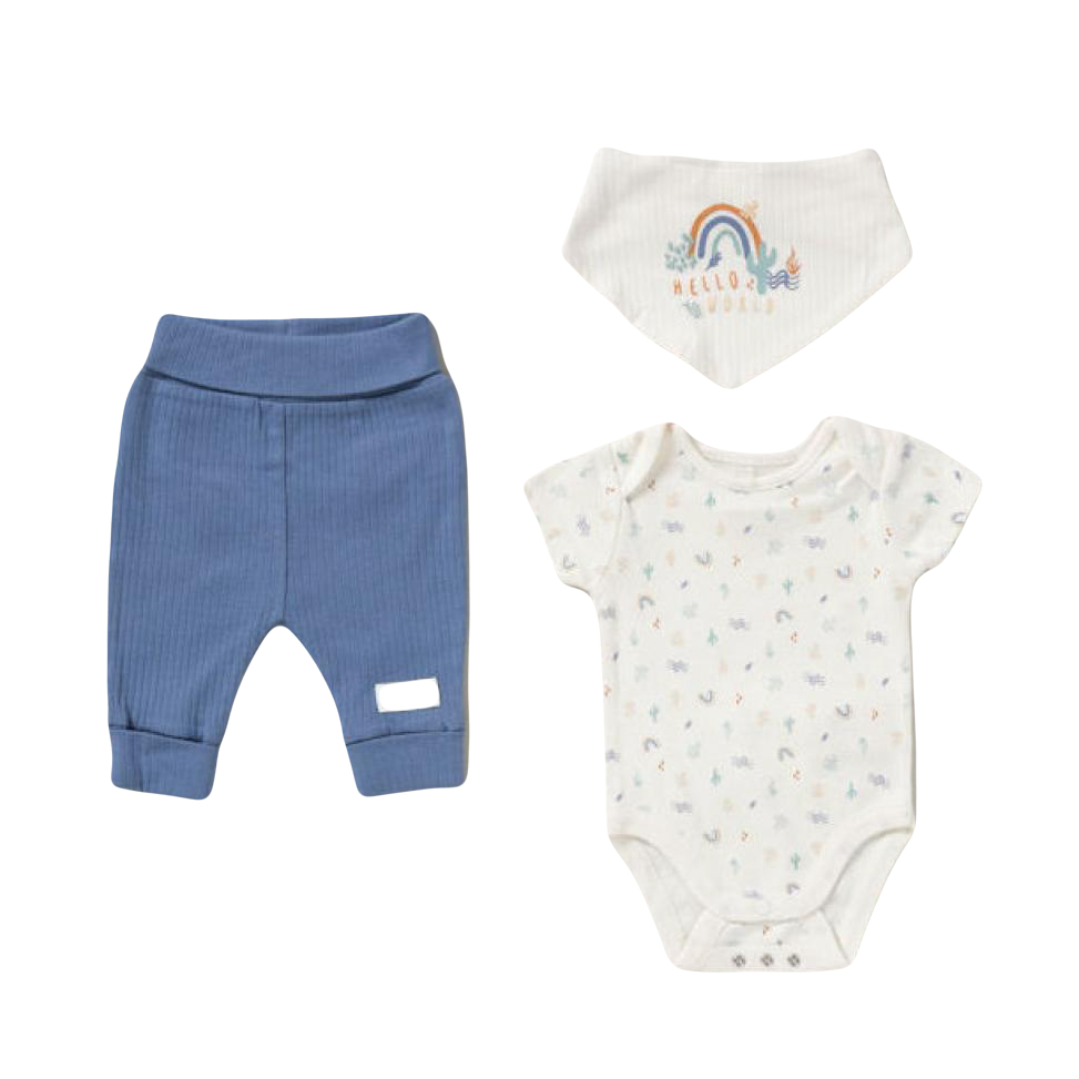 Baby Boys Organic 3 Piece Outfit