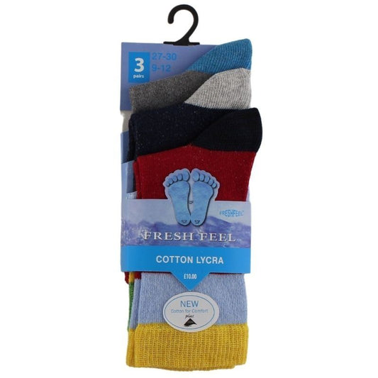 Baby Boys 3 Pack Cotton Lycra Ankle Socks