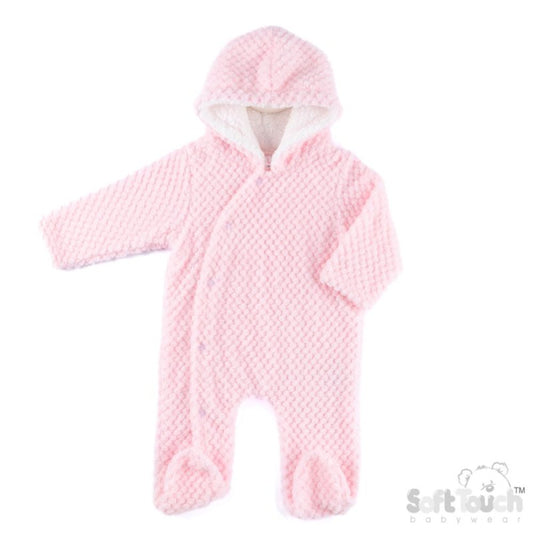 Baby Girls Waffle Pramsuit