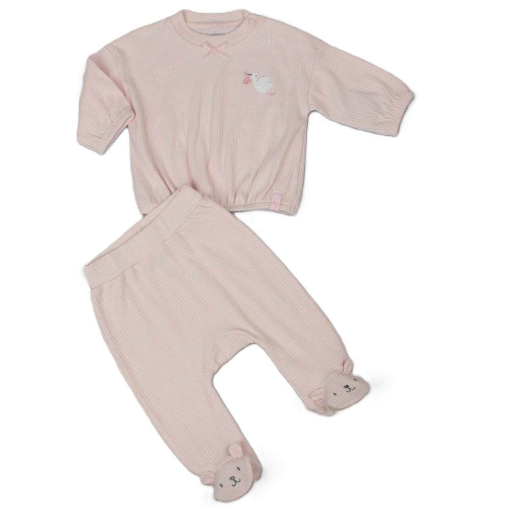 Baby Girls Ribbed Footed Outfit
