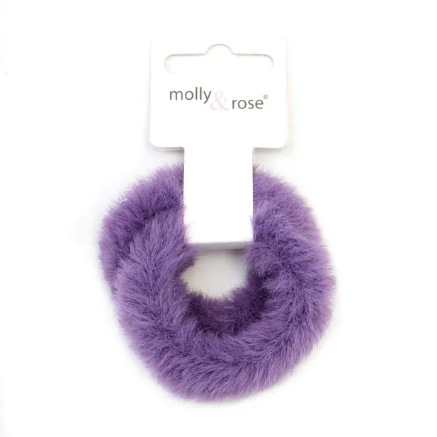 2 Mini Faux Fur Scrunchies