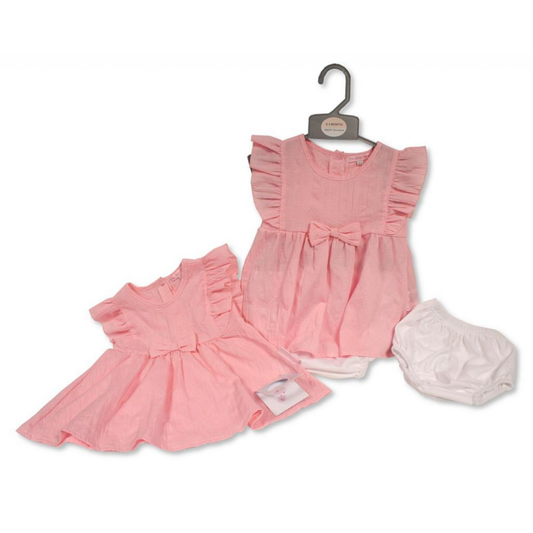 Baby Girls Bow Dress with Knickers