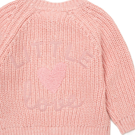 Baby Girls Cotton Knit Cardigan with Embroidery