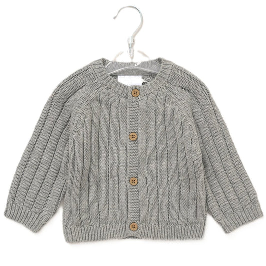 Baby Cotton Knit Cardigan with Embroidery