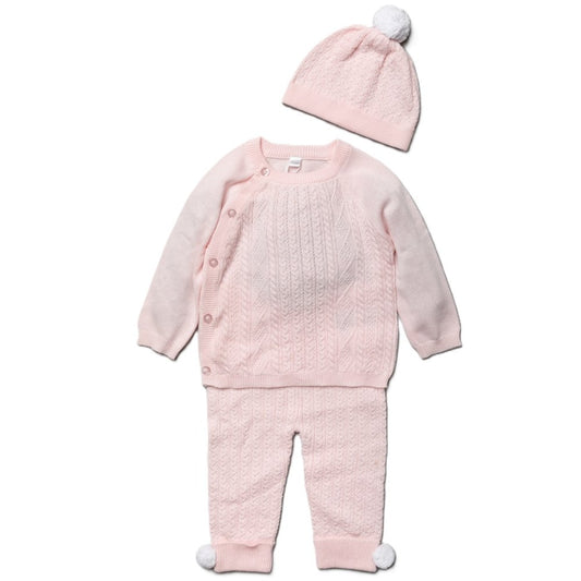Baby Girls 3 Piece Knitted Outfit
