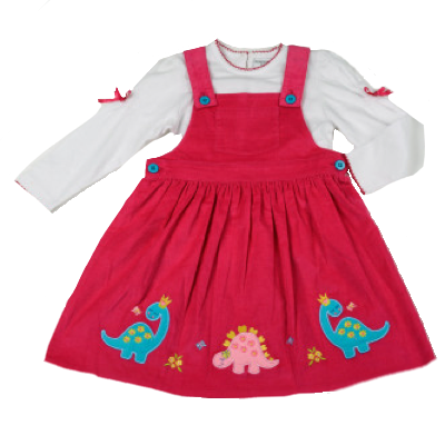 Girls Corduroy Dinosaur Dress