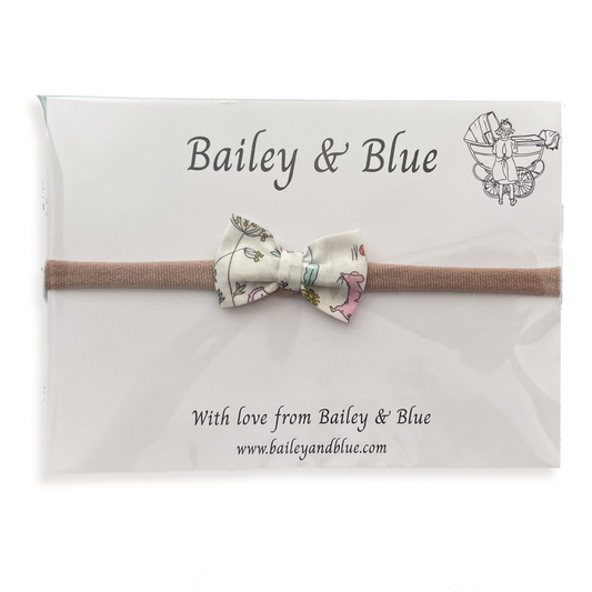Liberty Theo Pink Small Bow Headband