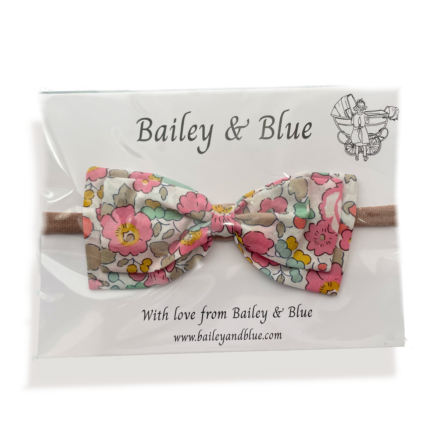 Liberty Betsy - Pink Large Bow Headband