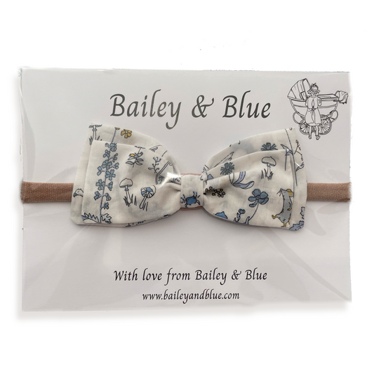 Liberty Theo - Blue Large Bow Headband