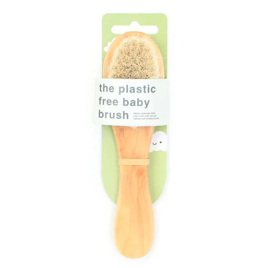 Wooden Baby Brush With Wool Bristles