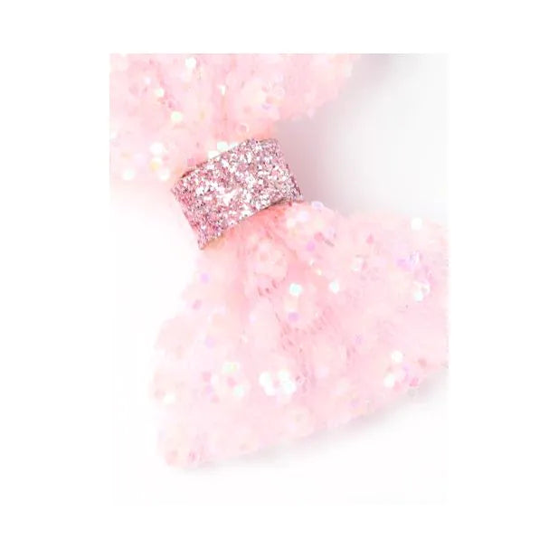 2 Glitter Bow Clips