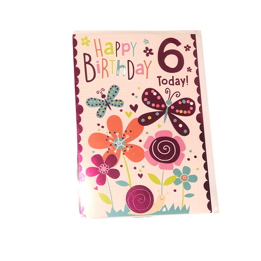 Happy Birthdar 6 Today Card