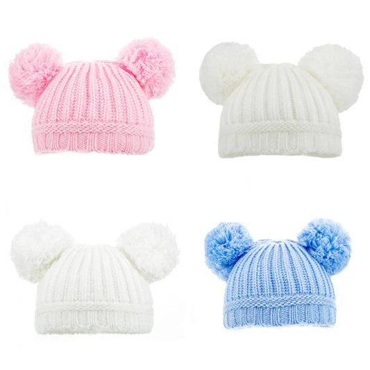 Baby Double Pom Pom Hat