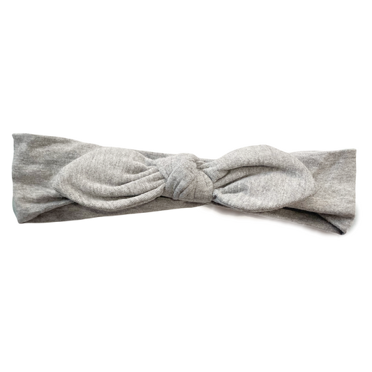 Grey Bow Headband