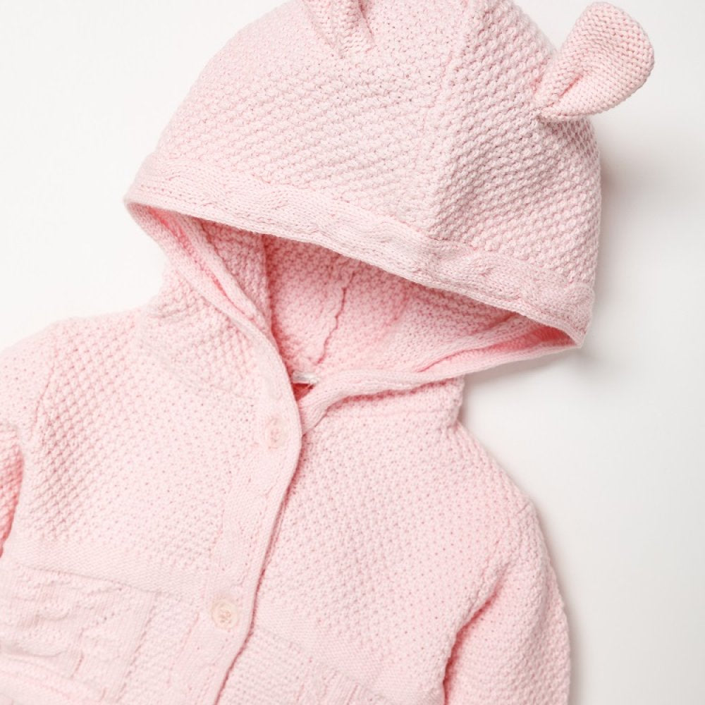 Baby Girls Knitted Hooded Cardigan
