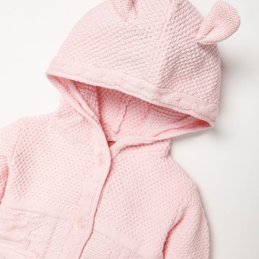 Baby Girls Knitted Hooded Cardigan