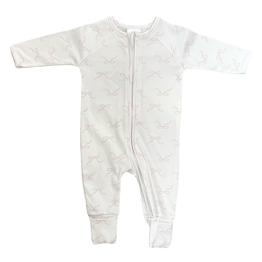 Baby Girls Bow Sleepsuit