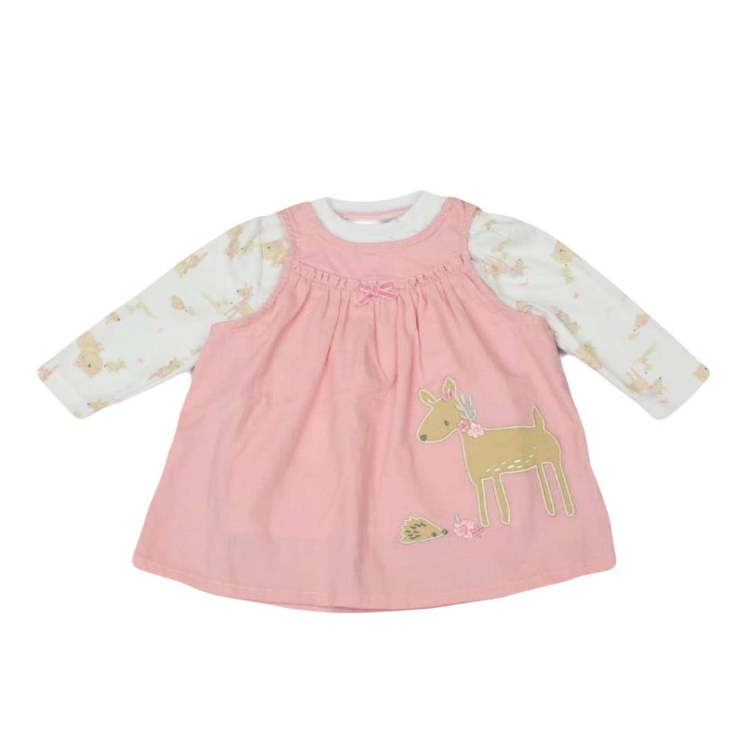Baby Girls Cord Pinafore Dress