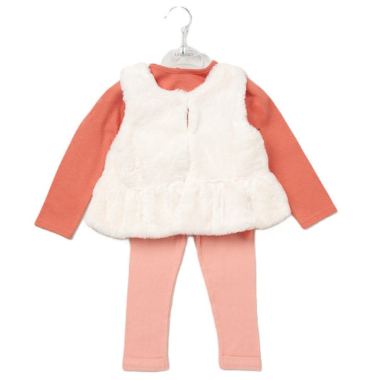 Baby Girls Faux Fur Gilet Outfit