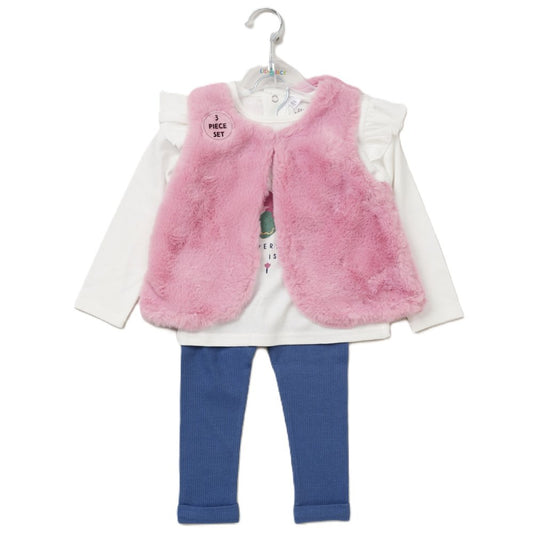 Girls Faux Fur Gilet Outfit