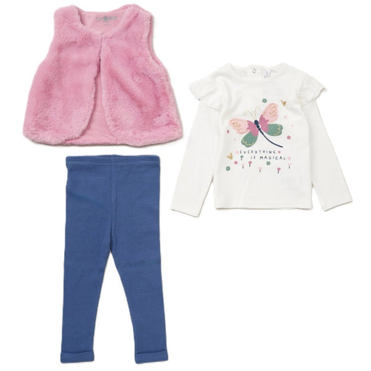 Girls Faux Fur Gilet Outfit