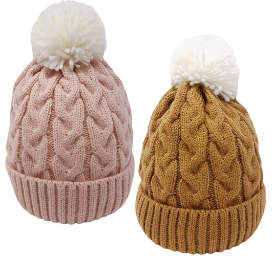 Baby Cable Knit Bobble Hat