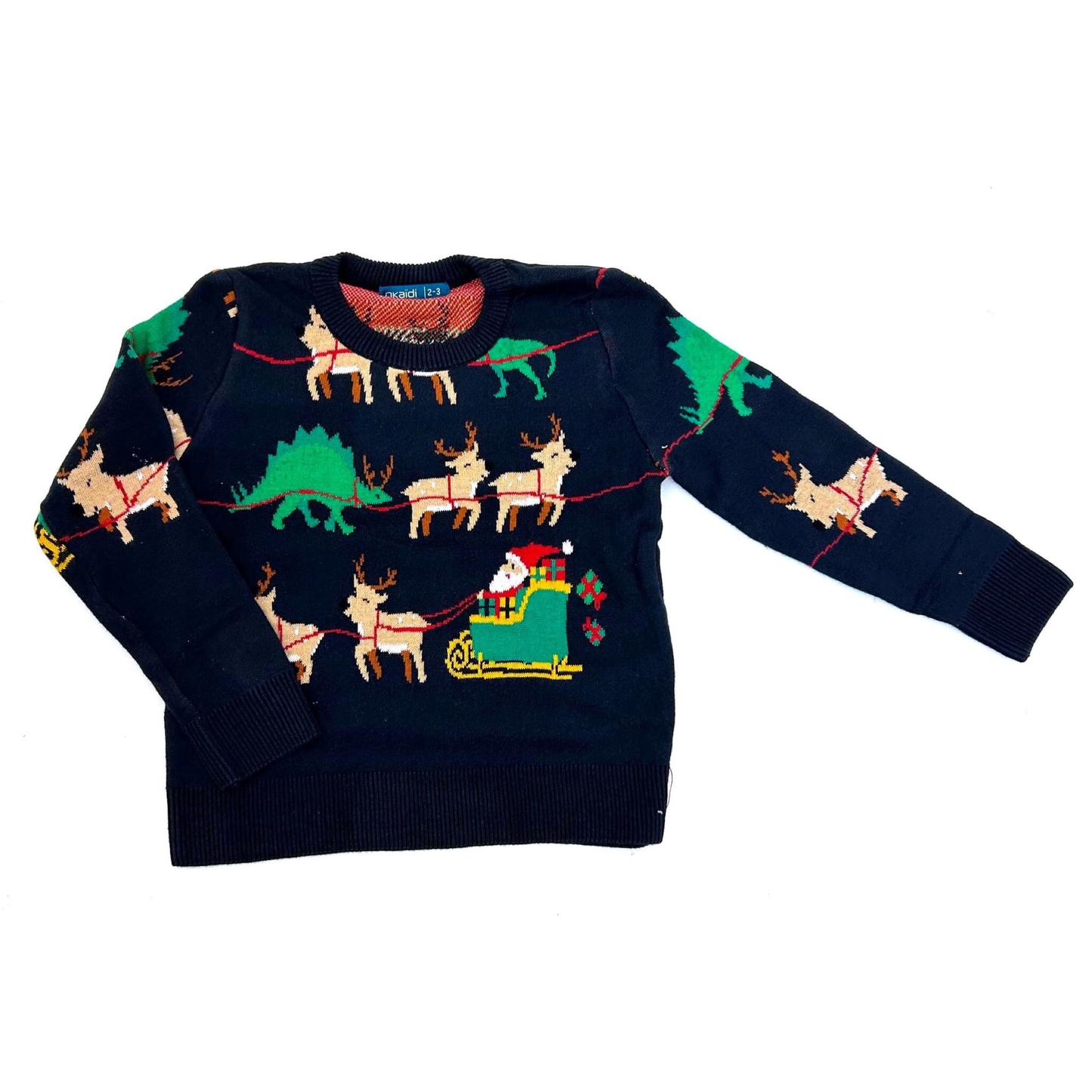 Boys Dinosaur Christmas Jumper