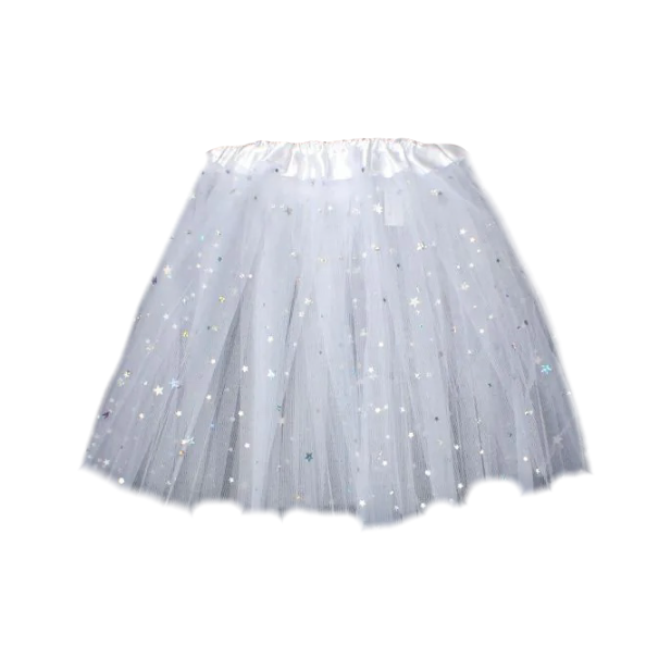 White Glitter Tutu