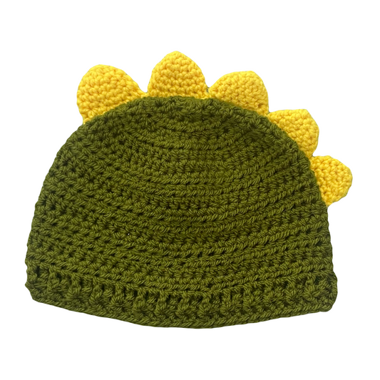 Hand Crocheted Dinosaur Hat