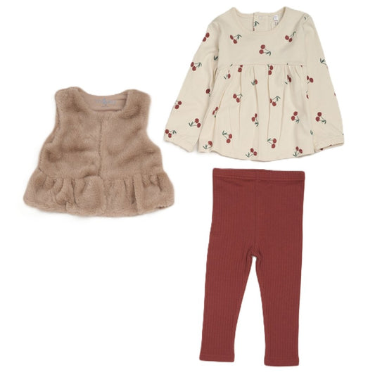 Girls Faux Fur Gilet Outfit