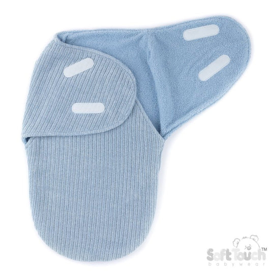 Blue Chenille Cellular Swaddle