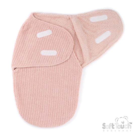 Pink Chenille Cellular Swaddle