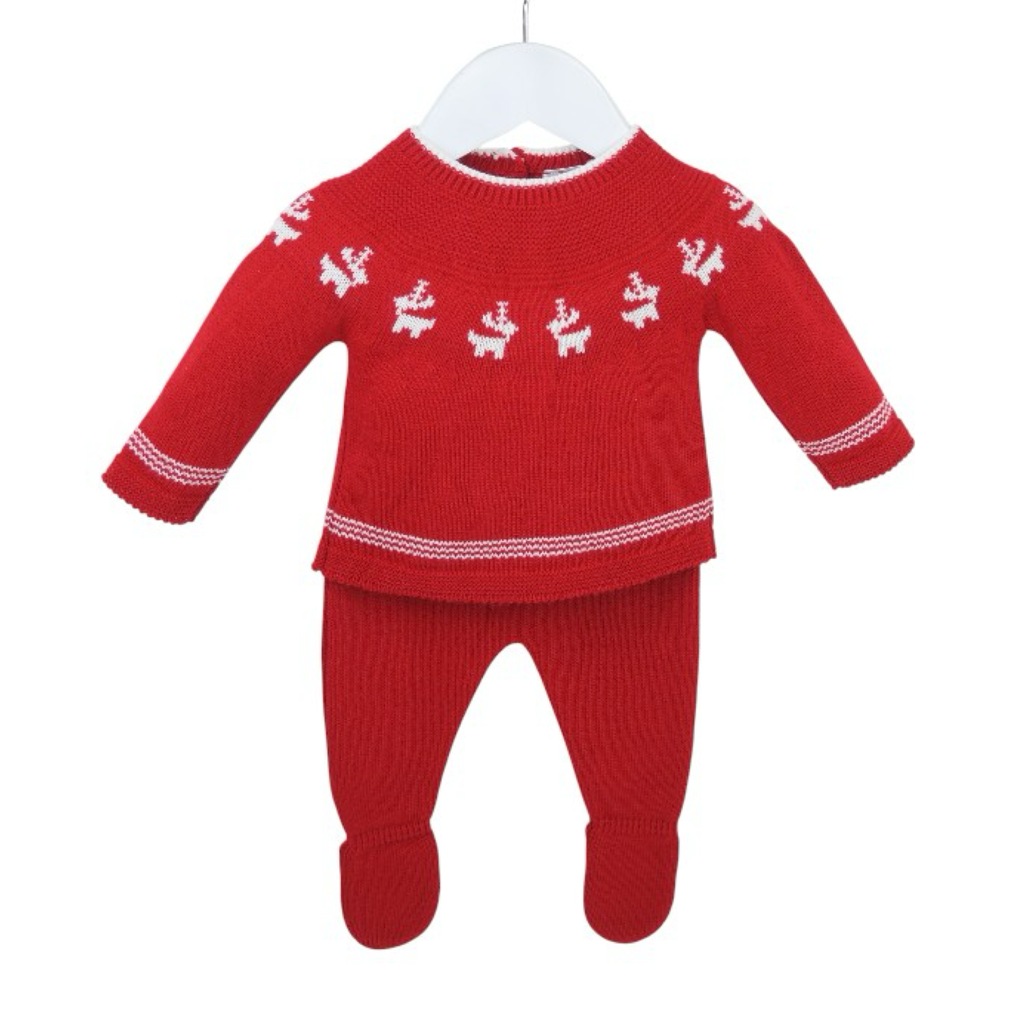 Baby Knitted Reindeer Outfit with Hat