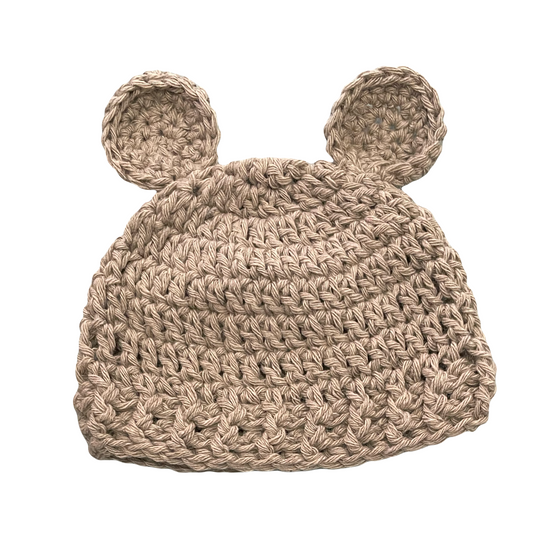 Hand Crocheted Bear Beanie Hat