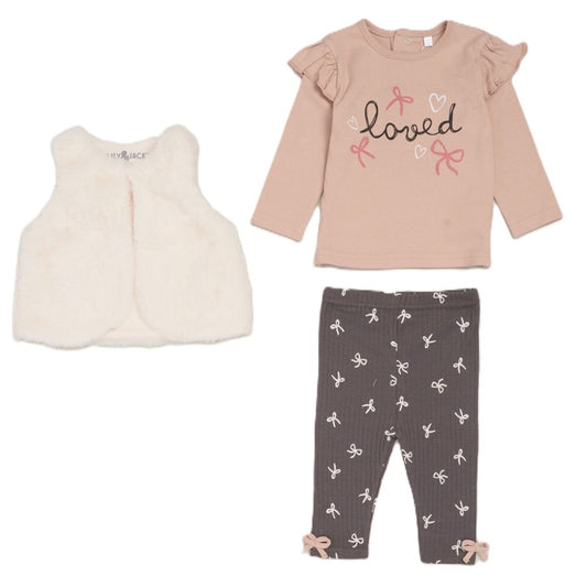 Girls Faux Fur Gilet Outfit