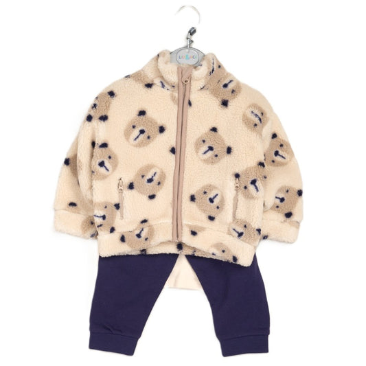 Baby Boys Teddy Sherpa Jacket Outfit